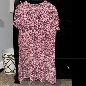 Red Flower detail dress